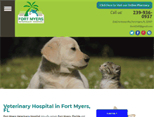 Tablet Screenshot of fortmyersvethospital.com